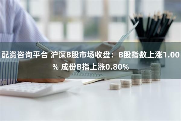 配资咨询平台 沪深B股市场收盘：B股指数上涨1.00% 成份B指上涨0.80%