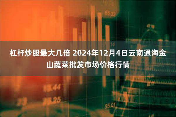 杠杆炒股最大几倍 2024年12月4日云南通海金山蔬菜批发市场价格行情