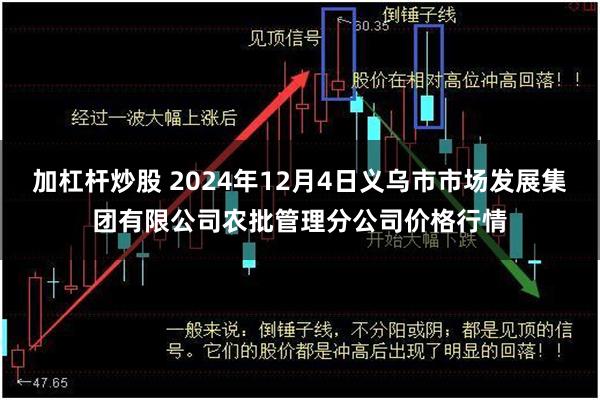 加杠杆炒股 2024年12月4日义乌市市场发展集团有限公司农批管理分公司价格行情