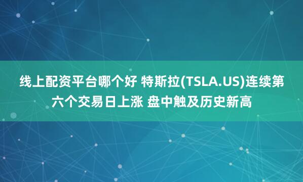 线上配资平台哪个好 特斯拉(TSLA.US)连续第六个交易日上涨 盘中触及历史新高