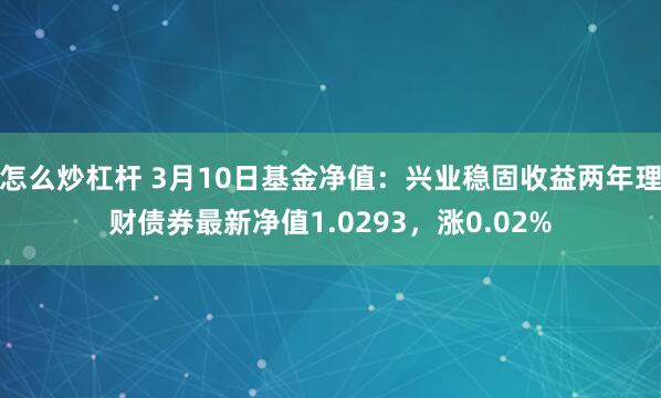 怎么炒杠杆 3月10日基金净值：兴业稳固收益两年理财债券最新净值1.0293，涨0.02%